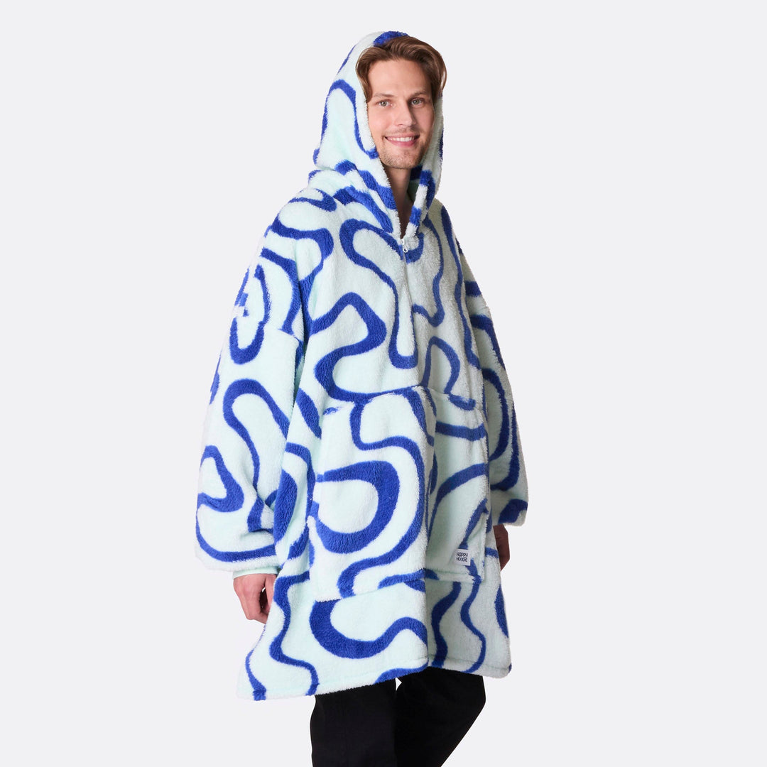 Blaue Wellen Teddy HappyHoodie
