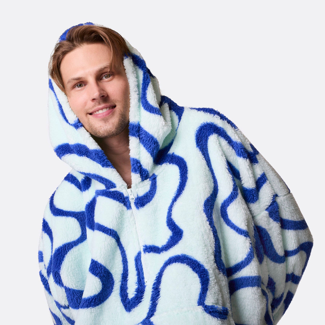 Blaue Wellen Teddy HappyHoodie