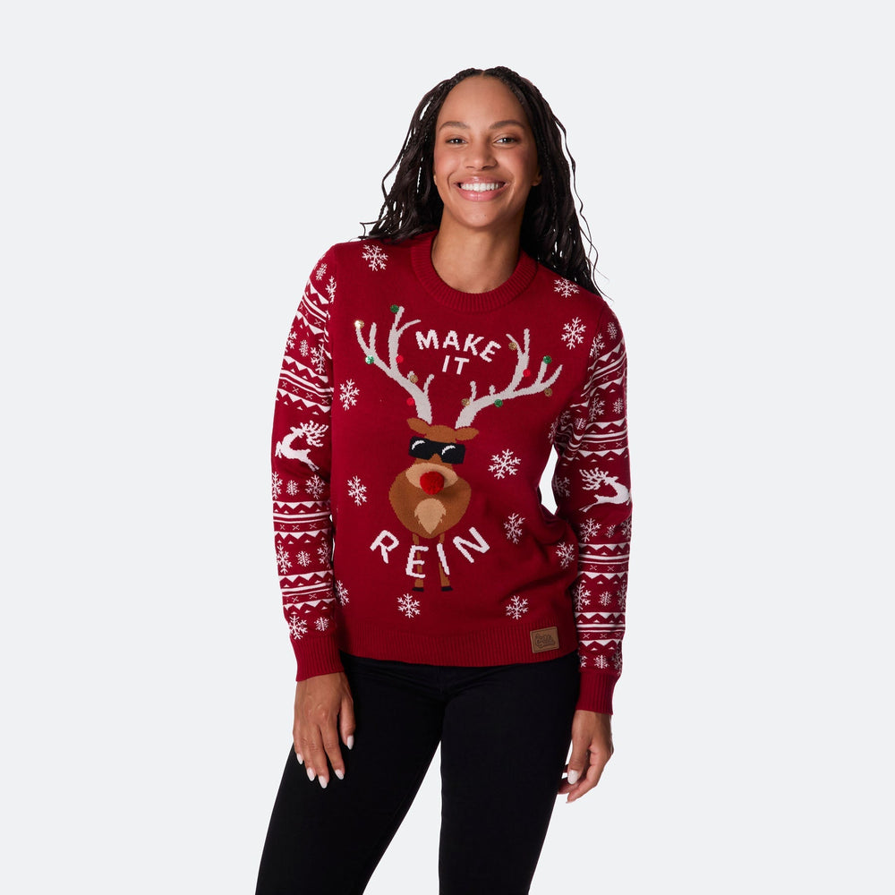 Make It Rein Weihnachtspullover Damen