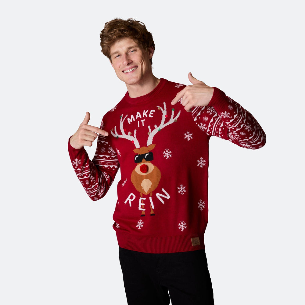 Make It Rein Weihnachtspullover Herren