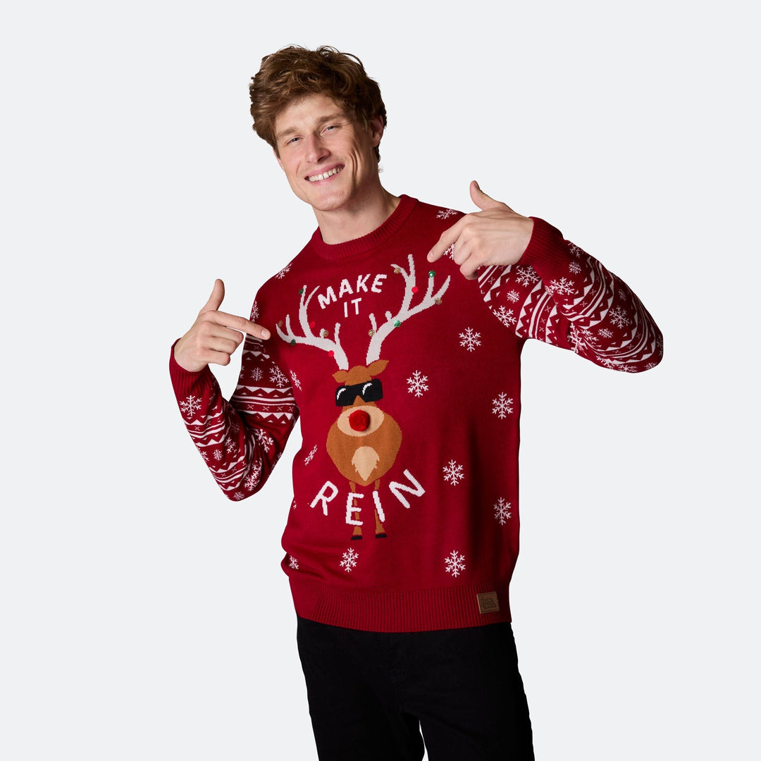 Make It Rein Weihnachtspullover Herren