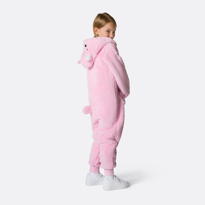 Pinker Teddybär Onesie Kinder