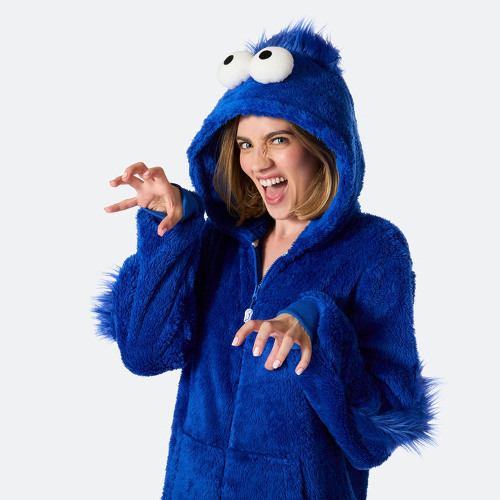 Blauer Monster Onesie Damen