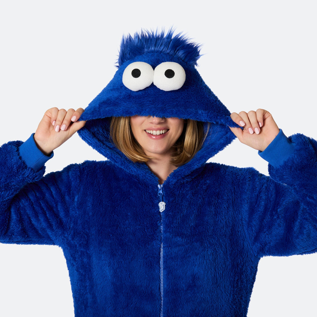 Blauer Monster Onesie Damen