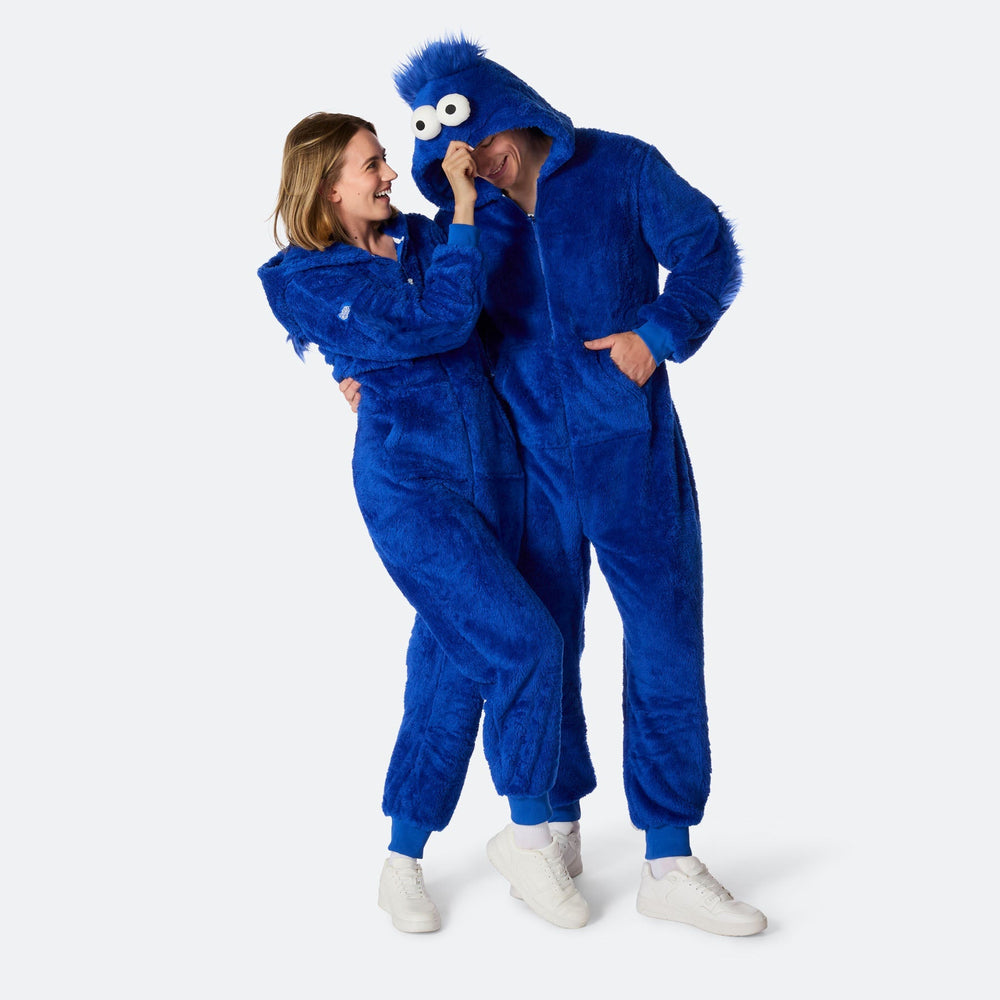 Blauer Monster Onesie Damen