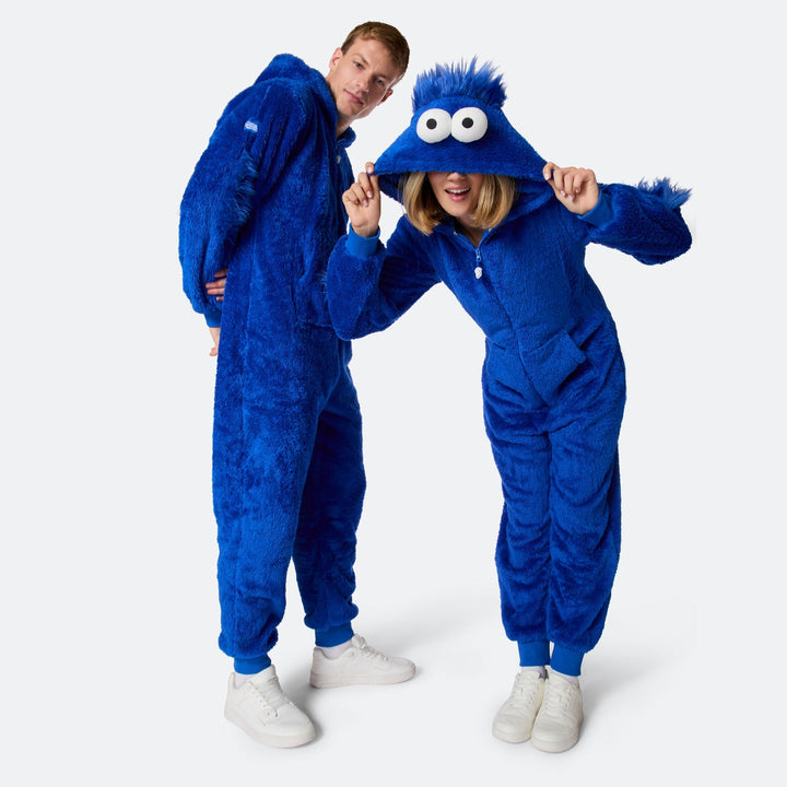 Blauer Monster Onesie Damen