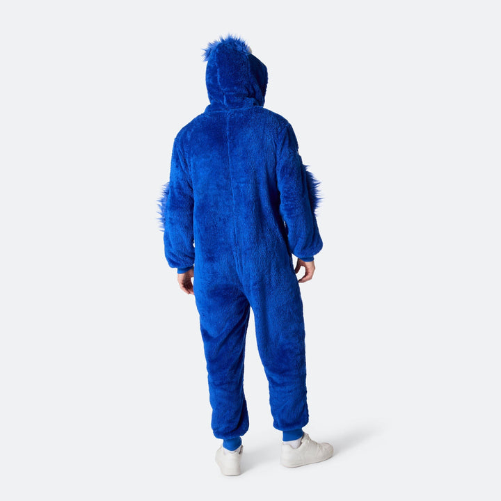 Blauer Monster Onesie Herren
