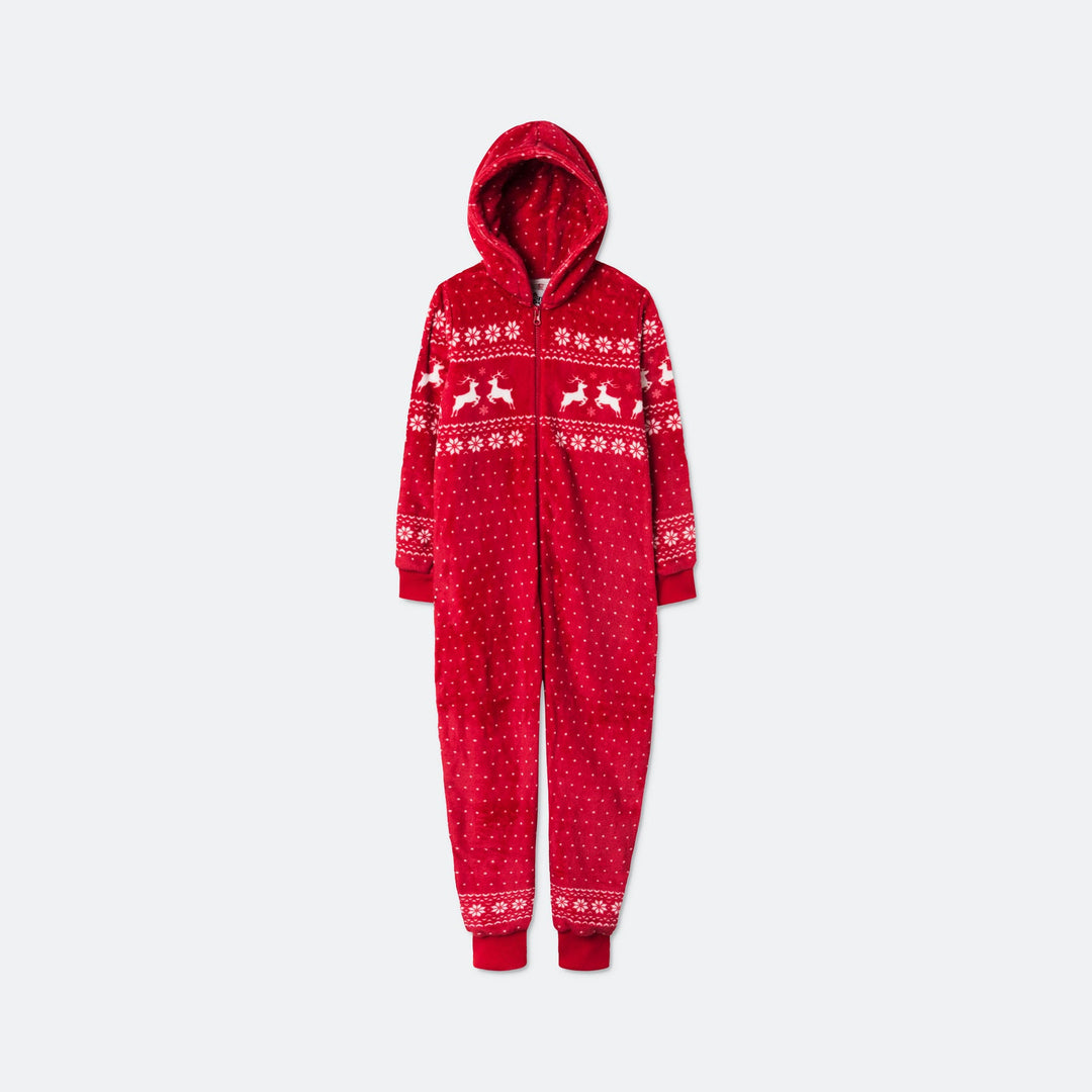 Roter Weihnachts-Onesie Kinder