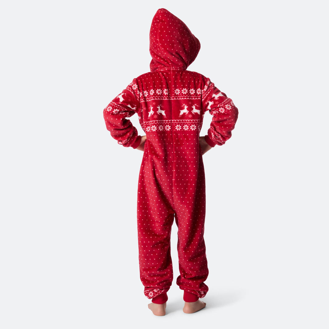 Roter Weihnachts-Onesie Kinder