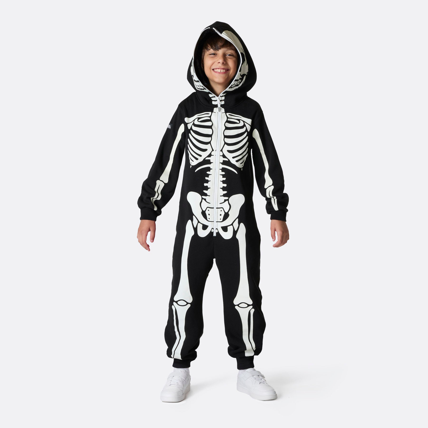 Kinder Skelett Kostüm – Leuchtet Im Dunkeln Für Halloween | Gruseliges Glow-in-the-Dark Outfit In Größe S-XL