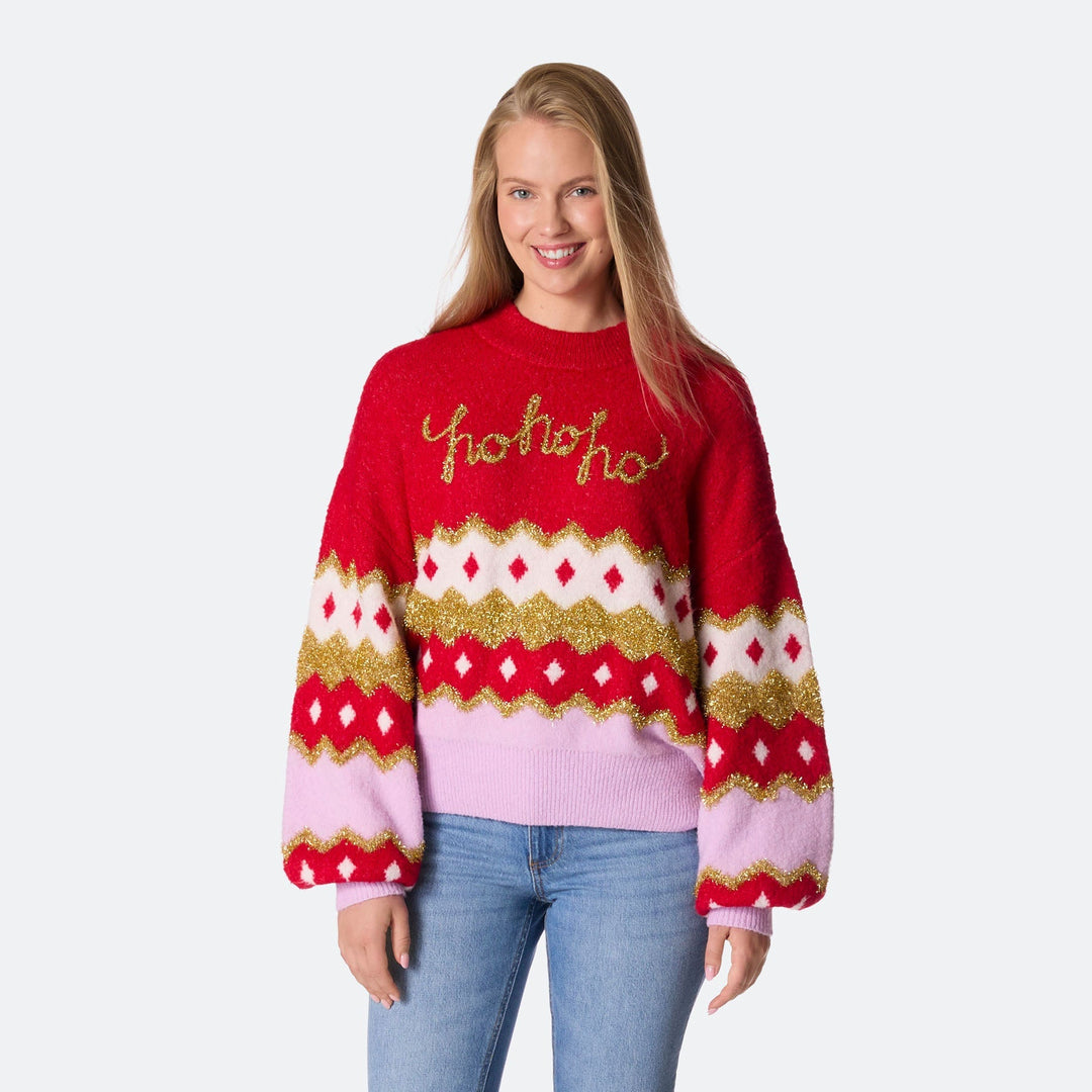 Hohoho Oversized Weihnachtspullover Damen