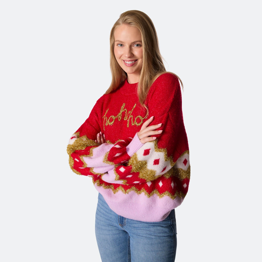 Hohoho Oversized Weihnachtspullover Damen