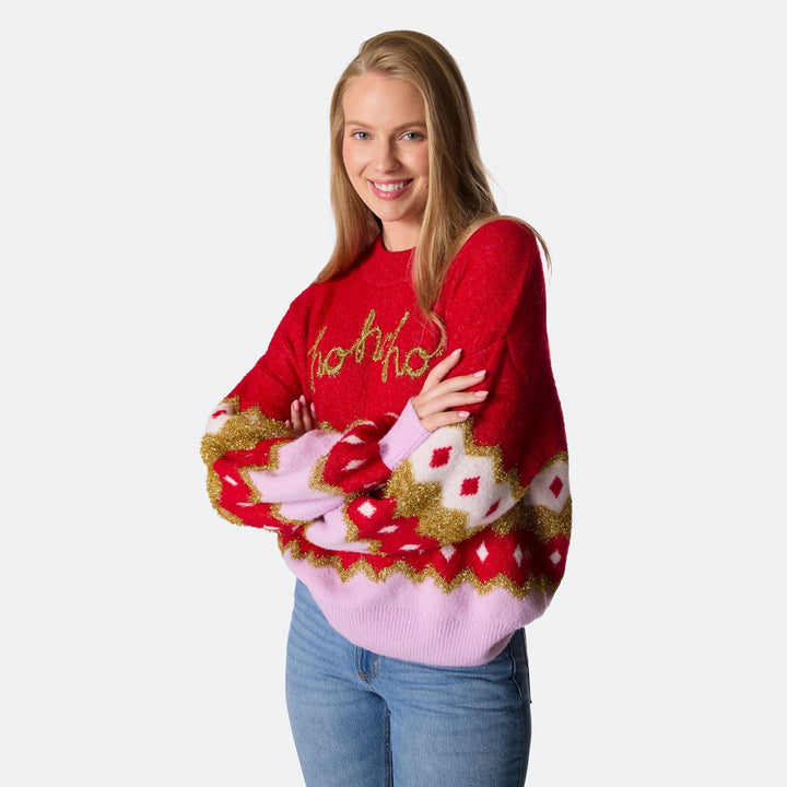 Hohoho Oversized Weihnachtspullover für die ganze Familie
