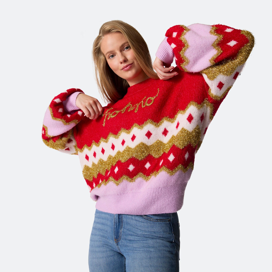 Hohoho Oversized Weihnachtspullover Damen