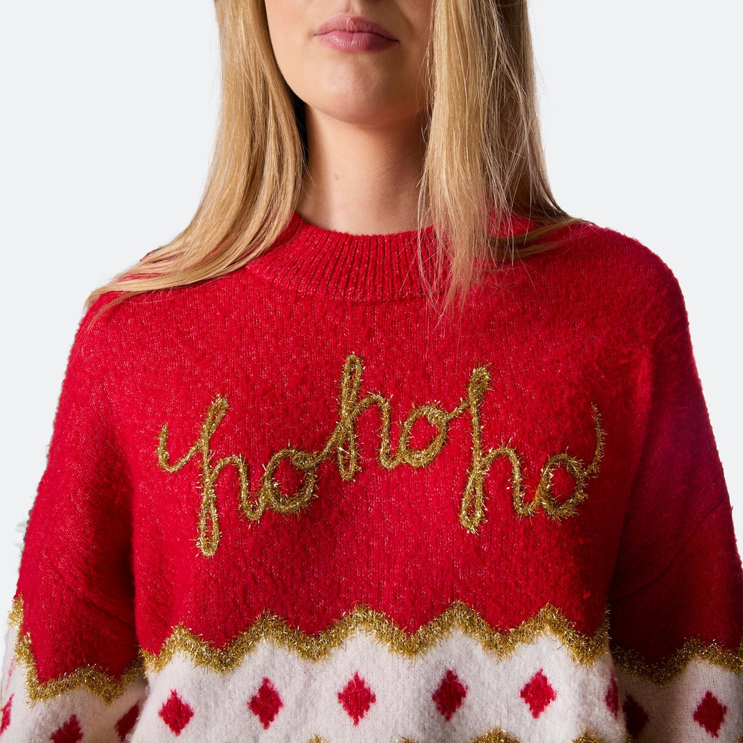 Hohoho Oversized Weihnachtspullover Damen