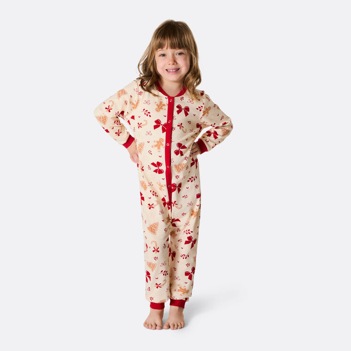 Lebkuchen Overall Weihnachtspyjama Kinder