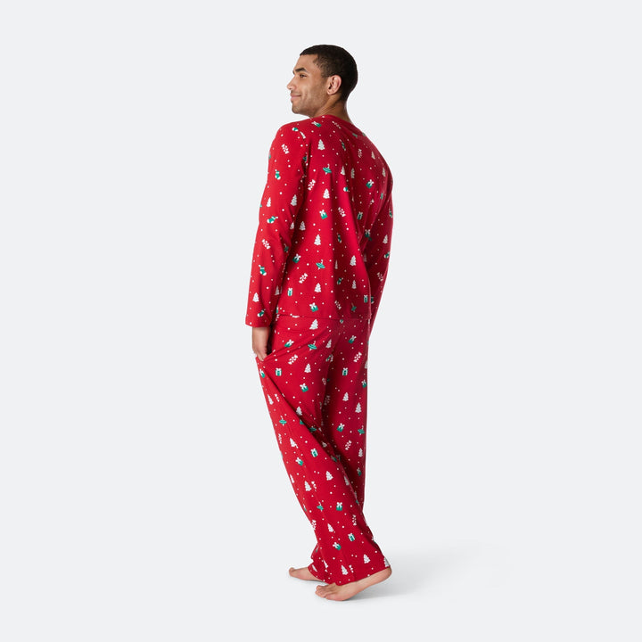 Roter Weihnachtsschmuck-Weihnachtspyjama Herren