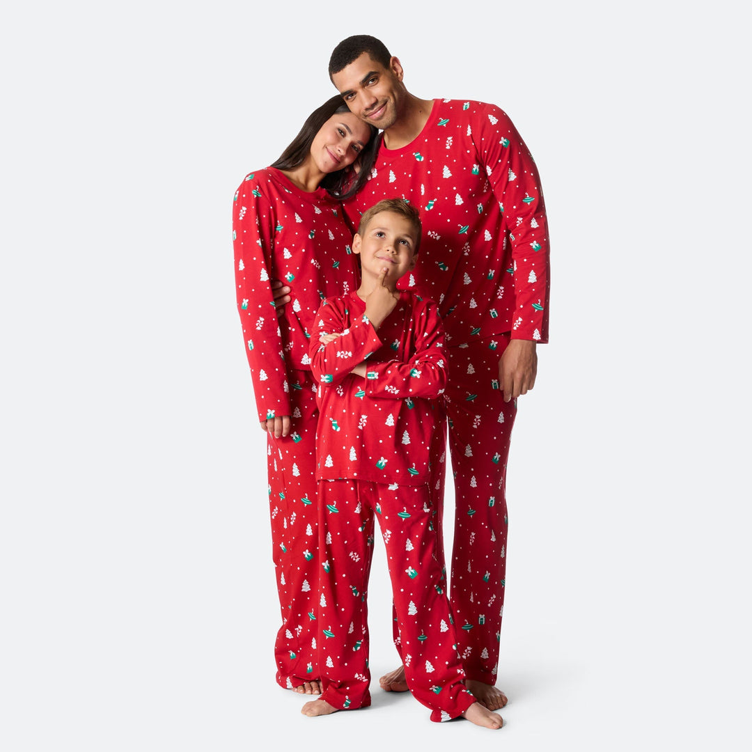 Roter Weihnachtsschmuck-Weihnachtspyjama Herren