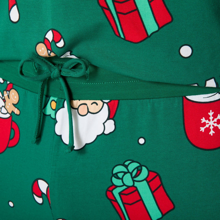 Grüner Xmas Weihnachtspyjama Kinder