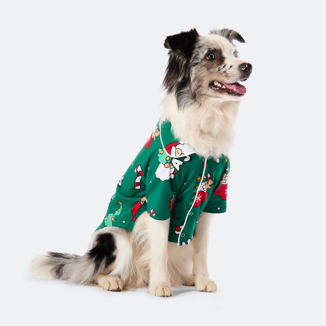 Grüner Xmas Weihnachtspyjama für Hunde