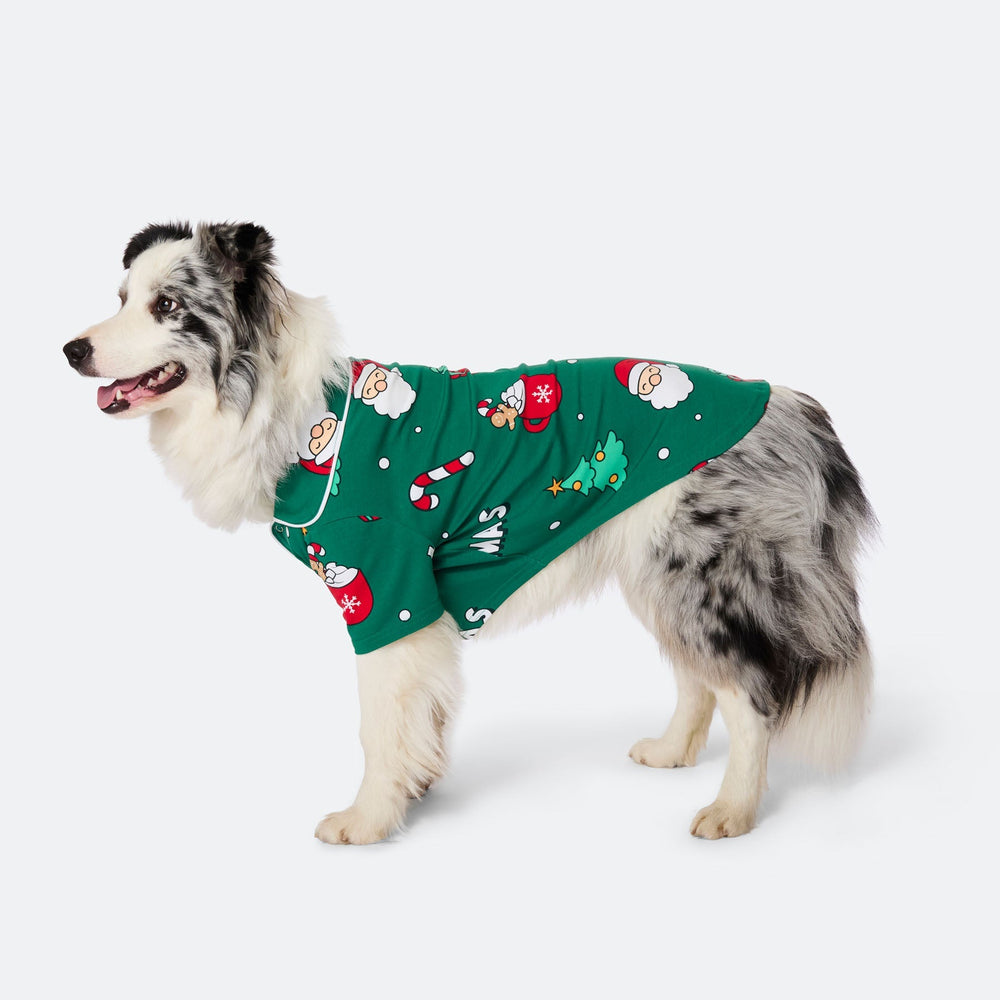 Grüner Xmas Weihnachtspyjama für Hunde