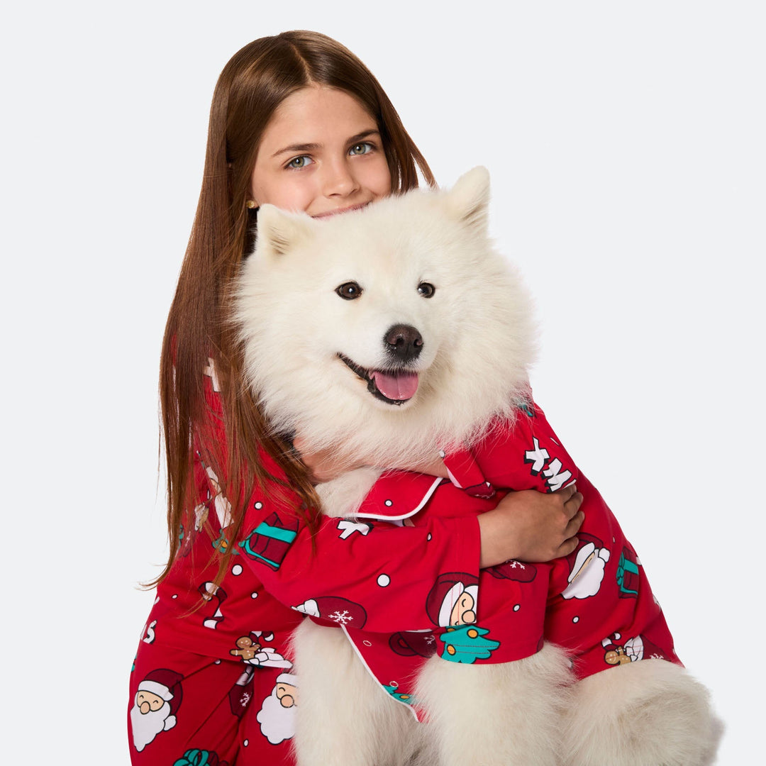 Roter Xmas Weihnachtspyjama Kinder