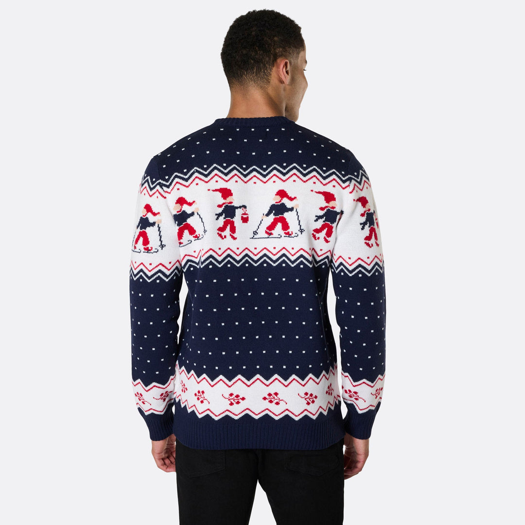 Weihnachtslandschaft Weihnachtspullover Herren