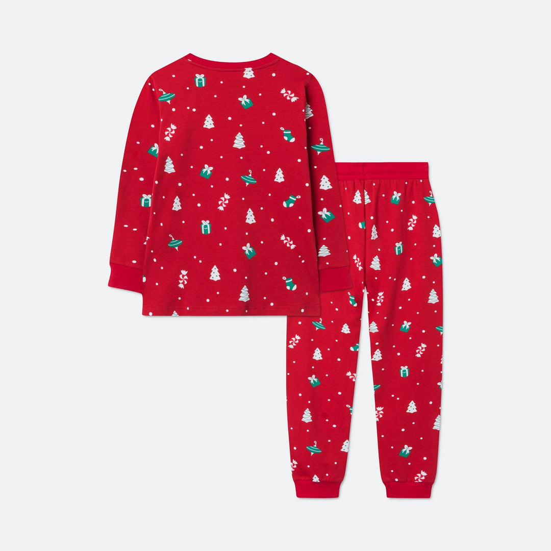 Roter Weihnachtsschmuck-Weihnachtspyjama Kinder