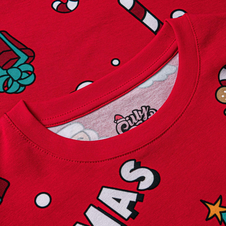Roter Xmas Weihnachtspyjama Kinder