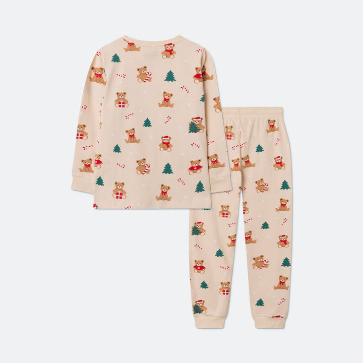 Beiger Teddybär Weihnachtspyjama Kinder