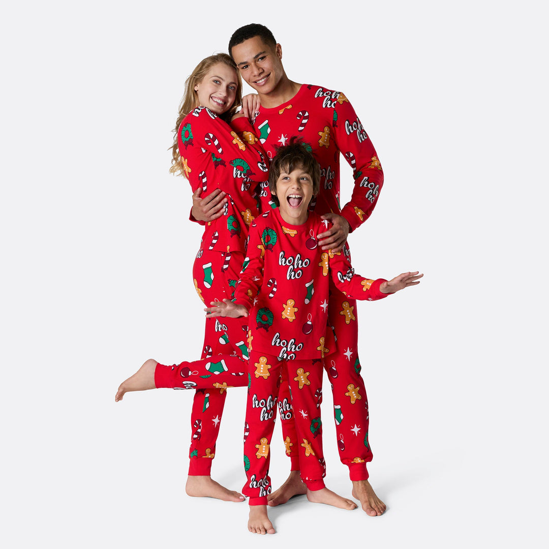 Roter Hohoho Weihnachtspyjama Familie