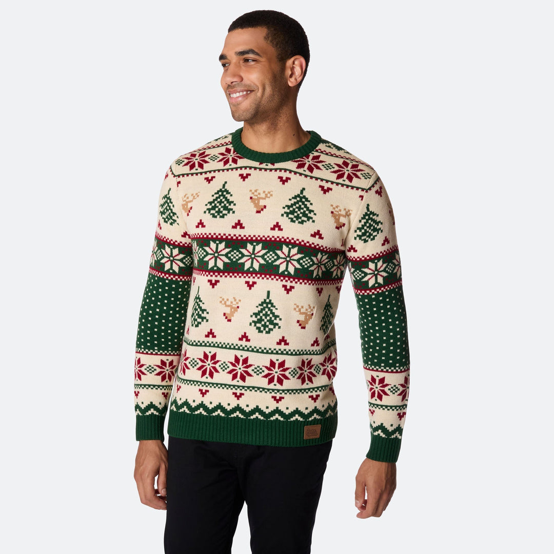 Retro Weihnachtsbaum Weihnachtspullover Herren