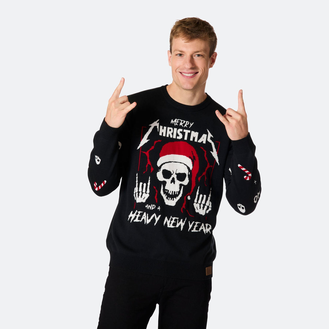 Heavy New Year Weihnachtspullover Herren