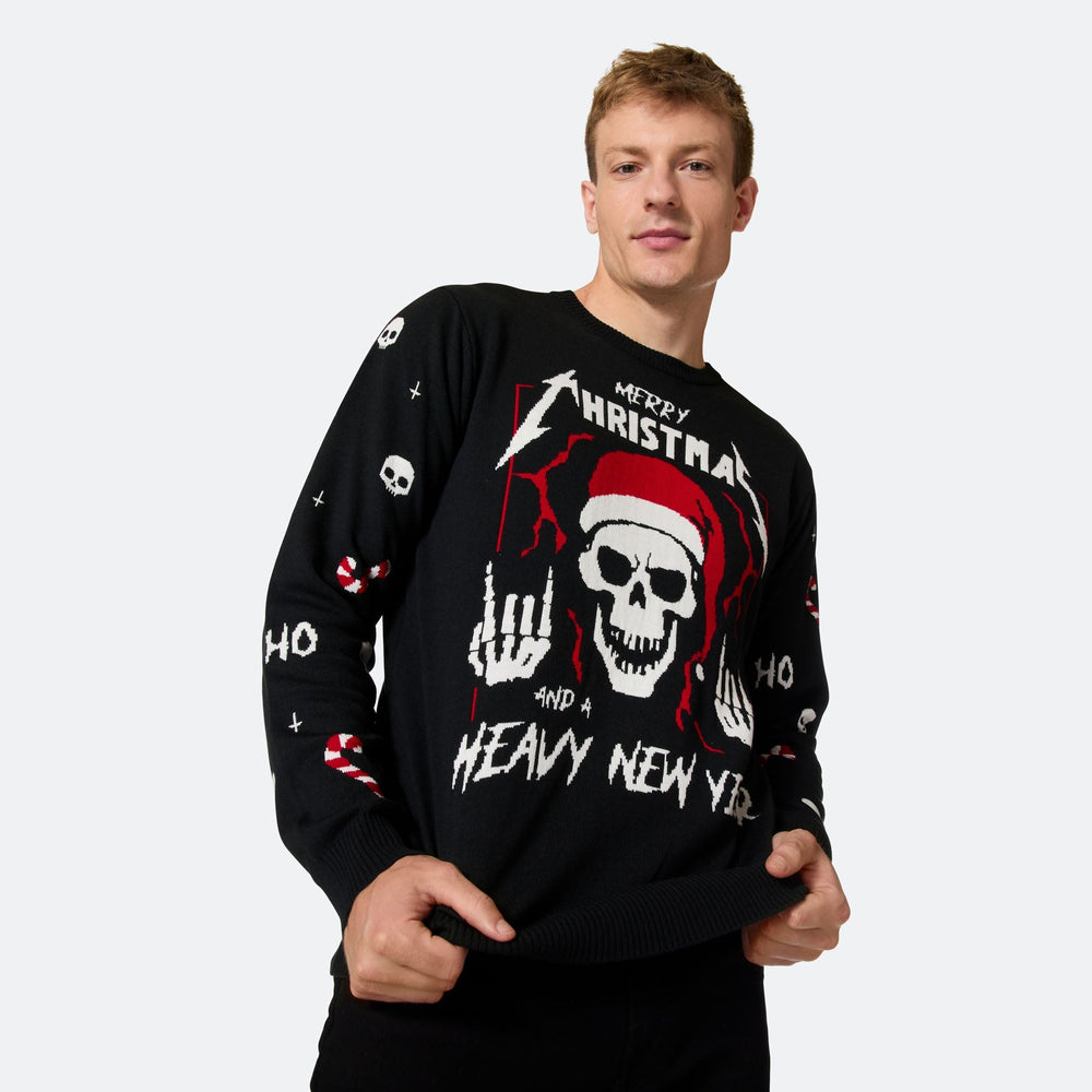 Heavy New Year Weihnachtspullover Herren