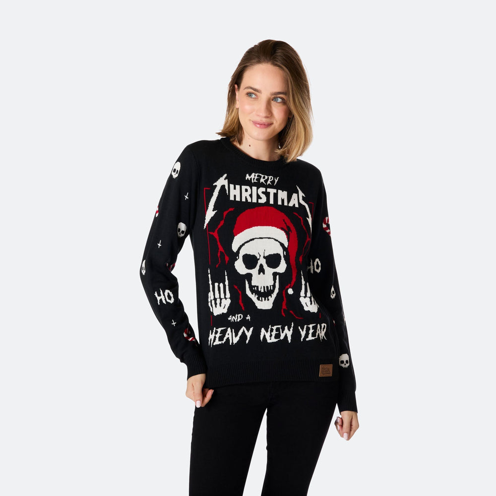Heavy New Year Weihnachtspullover Damen