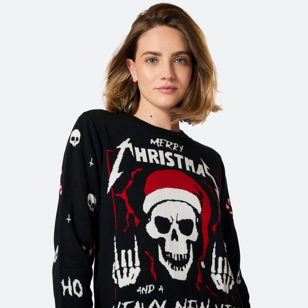 Heavy New Year Weihnachtspullover Damen