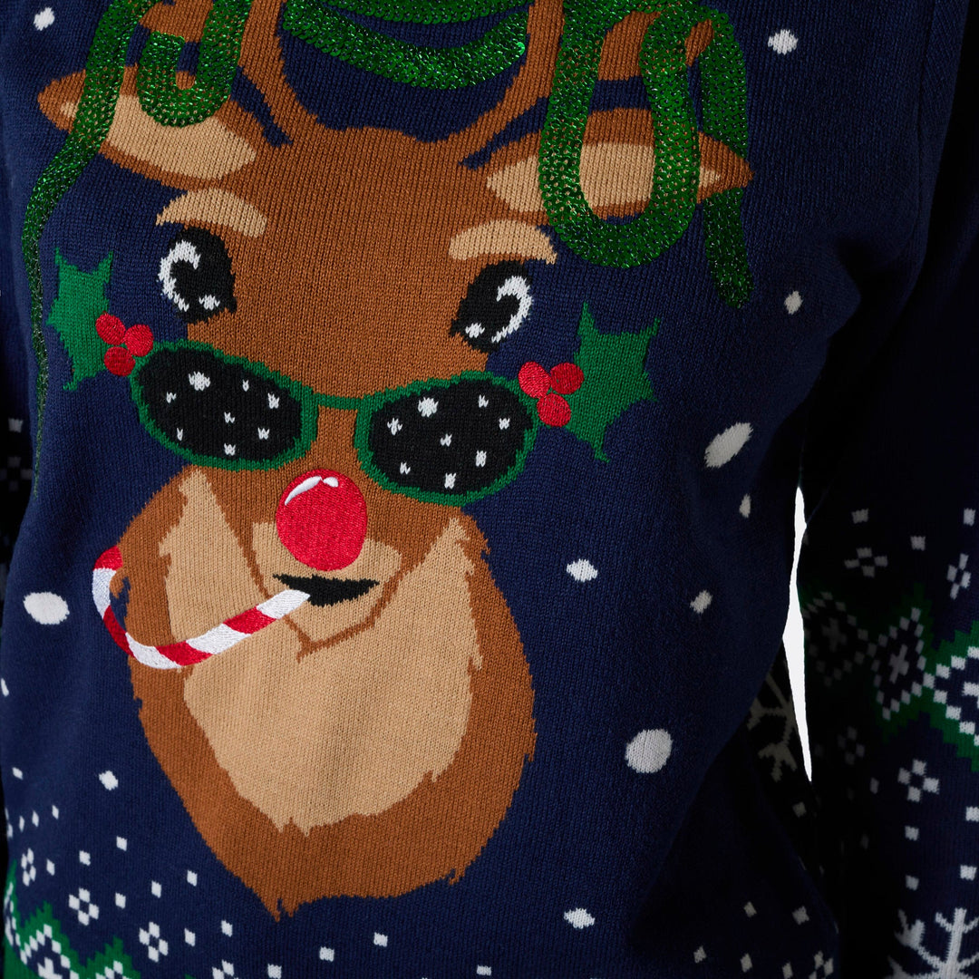 Rudolf Weihnachtspullover Damen