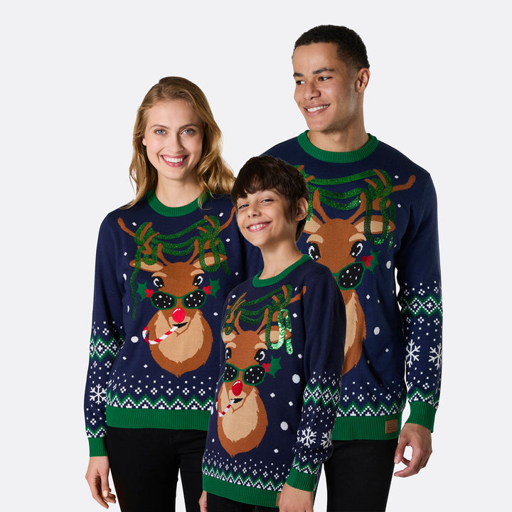 Rudolf Weihnachtspullover für die ganze Familie