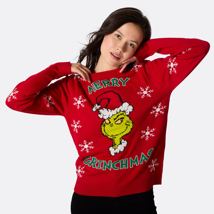 Merry Grinchmas Weihnachtspullover Damen