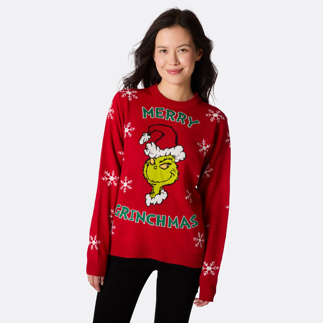 Merry Grinchmas Weihnachtspullover Damen