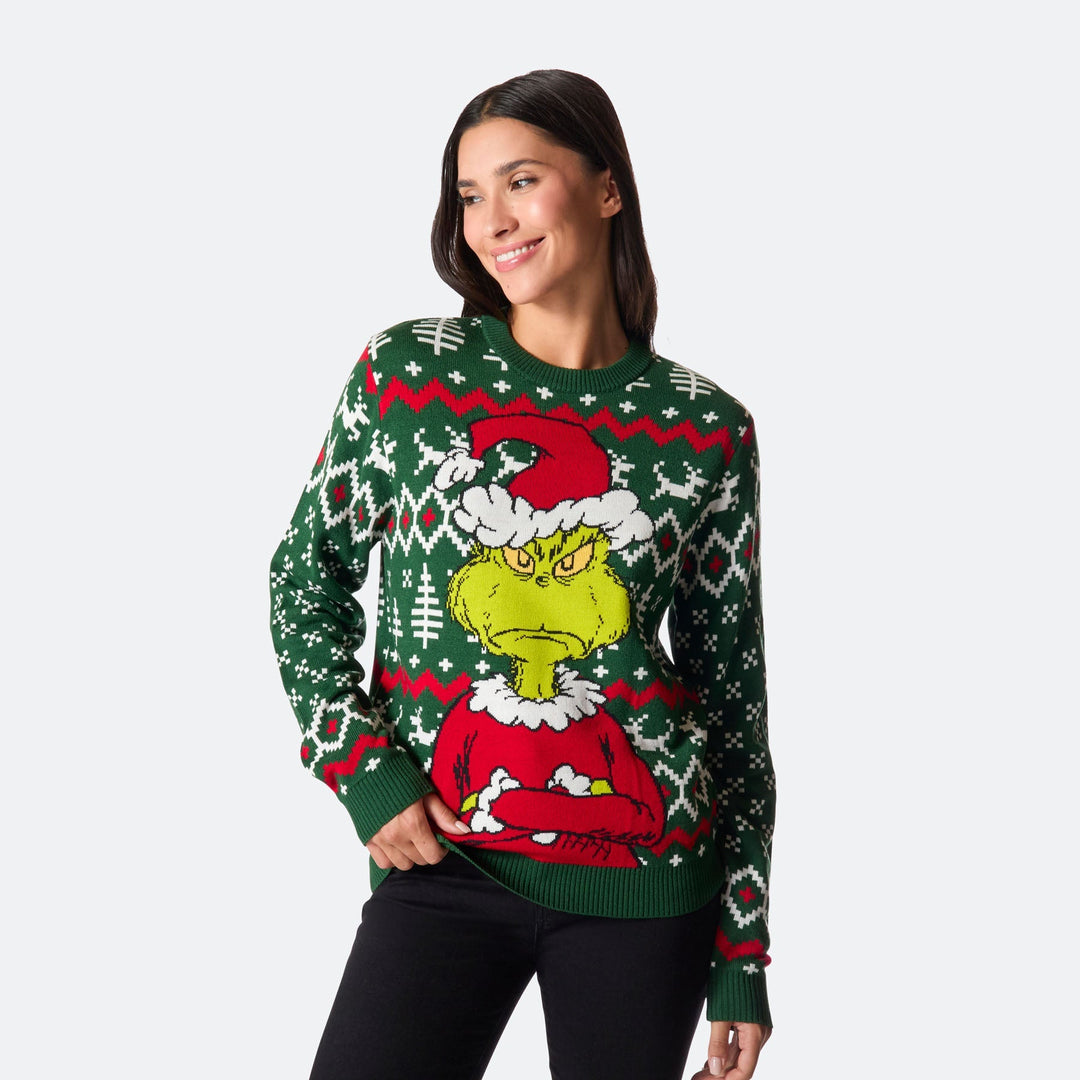 Der Grinch Weihnachtspullover Damen