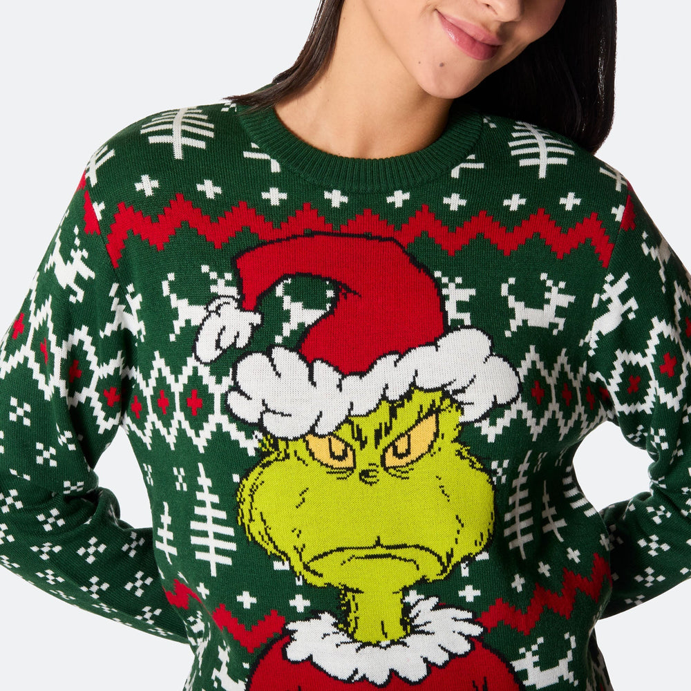 Der Grinch Weihnachtspullover Damen