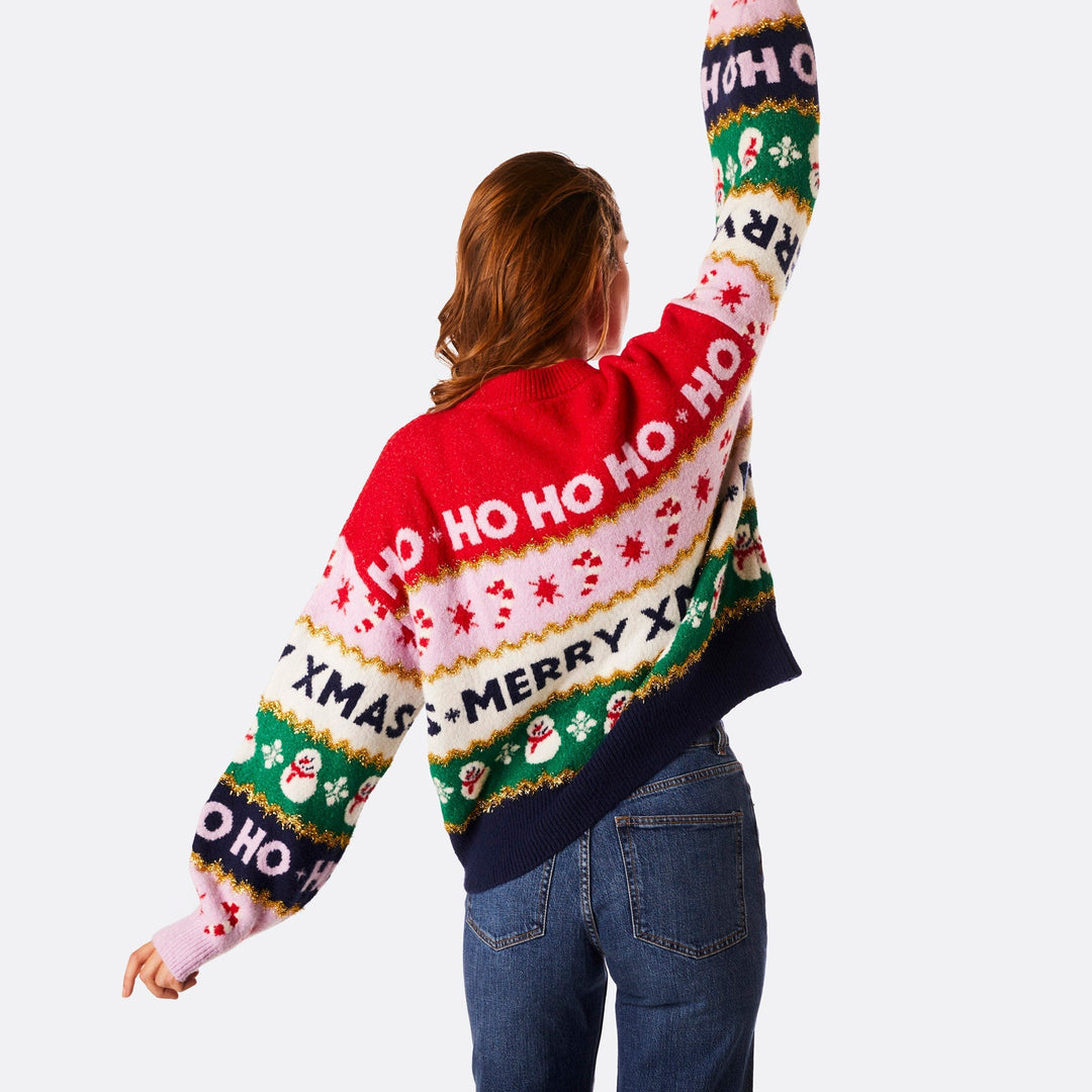 Pullover Damen Pullover Weihnachtsmotiv Damen Pullover Jacquard