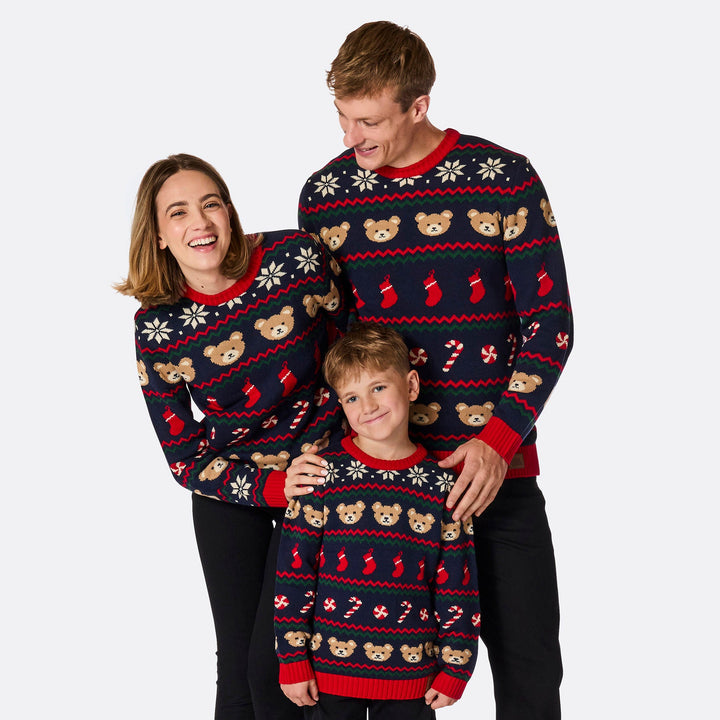 Teddybär Weihnachtspullover für die ganze Familie