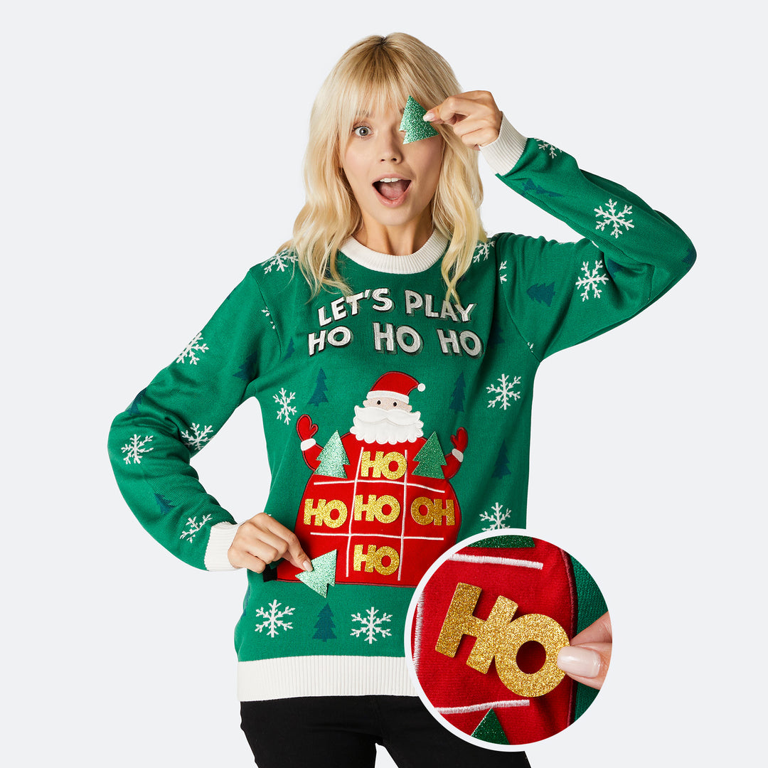 Ho Ho Ho Weihnachtspullover Damen