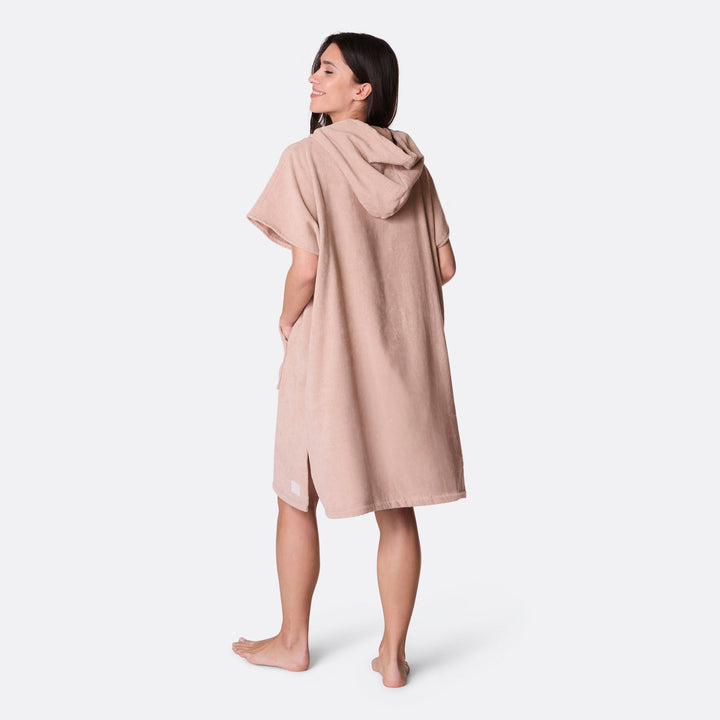 Beiger Badeponcho