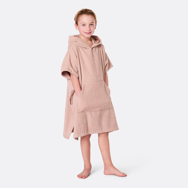 Beiger Badeponcho Kinder