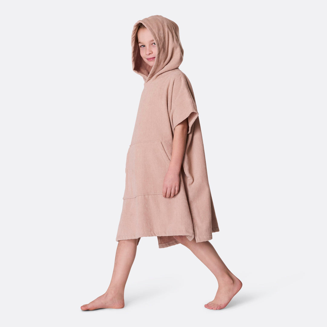 Beiger Badeponcho Kinder