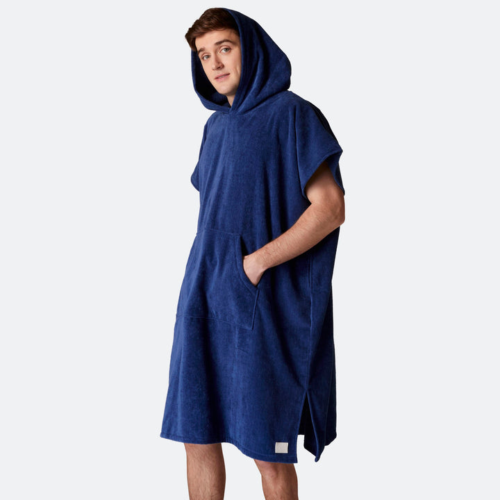 Marineblauer Badeponcho