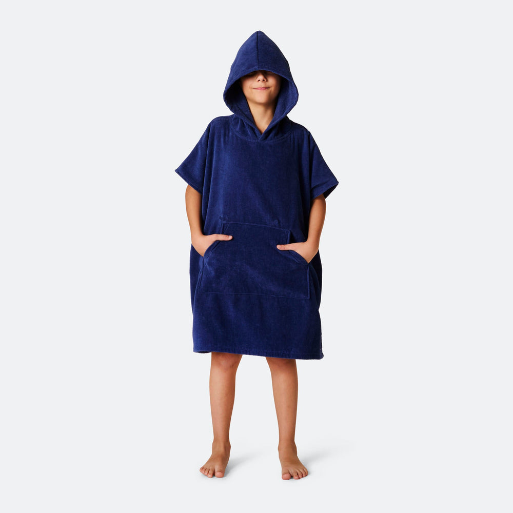 Marineblauer Badeponcho Kinder
